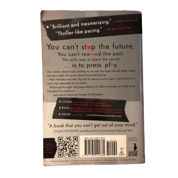 THIRTEEN Reasons Why by Jay Asher - Picture 3 of 3